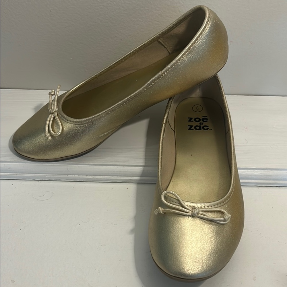 🌼 Ballerina Gold Flats